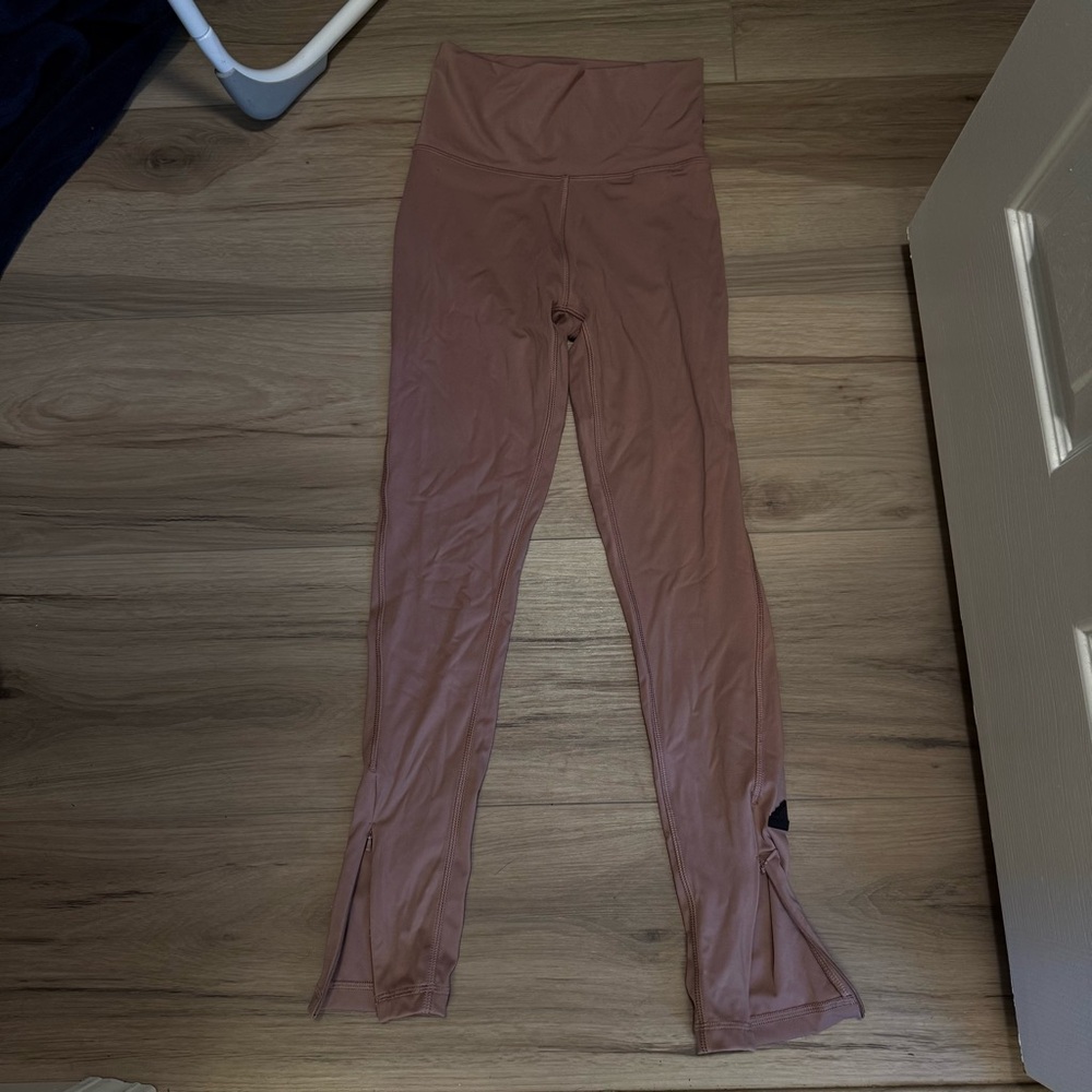 adidas Mauve High-Waist Leggings with Ankle Slits